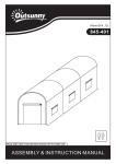 Outsunny 845-401 9.8 ft. x 9.8 ft. x 6.6 ft. Metal PE Greenhouse Mode d'emploi