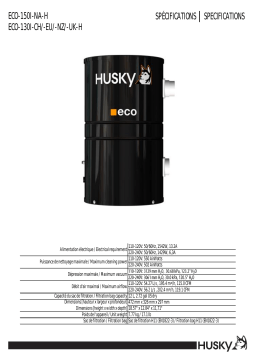 Husky ECO-150I-NA-ENSG Eco Central Vacuum spécification