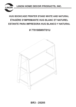 Linon Home Decor THD03451 Grant 30 in. White and Natural Wood 3-Shelf Printer Stand Mode d'emploi