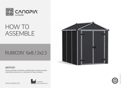Canopia by Palram 706788 Rubicon 6 ft. x 8 ft. Dark Gray Garden Storage Shed Mode d'emploi