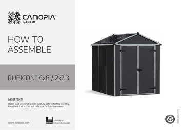 Canopia by Palram 706788 Rubicon 6 ft. x 8 ft. Dark Gray Garden Storage Shed Mode d'emploi | Fixfr