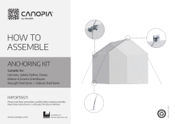 Canopia by Palram 702771 Anchoring Kit for Palram - Canopia Greenhouses and Sheds Mode d'emploi