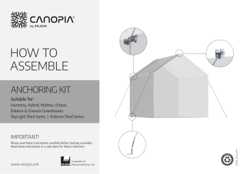 Canopia by Palram 702771 Anchoring Kit for Palram - Canopia Greenhouses and Sheds Mode d'emploi | Fixfr