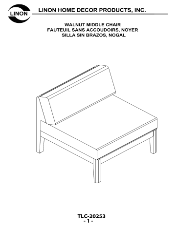 Linon Home Decor THD02925 Naples Walnut Wood Outdoor Lounge Chair Mode d'emploi | Fixfr