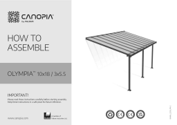 Canopia by Palram 704574 Olympia 10 ft. x 18 ft. Gray/Bronze Aluminum Patio Cover Mode d'emploi