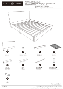 Scott Living DS-D526SL-292 Evanston 65 in. W Doe Gray Queen Upholstered Wood Frame Platform Bed Mode d'emploi