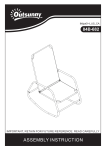 Outsunny 84B-682WT Cream White Metal Outdoor Rocking Chair for Patio, Balcony, Porch Mode d'emploi