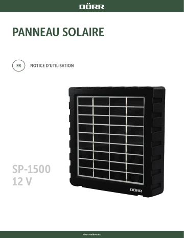 Dörr Solar Panel SP-1500 12V Manuel du propriétaire | Fixfr