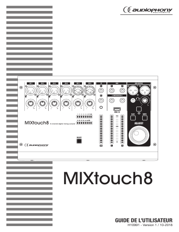 audiophony MIXtouch8 8-channel digital interface Mode d'emploi | Fixfr