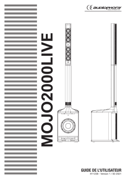 audiophony MOJO2000LIVE 12 inch amplified column system mixer Mode d'emploi