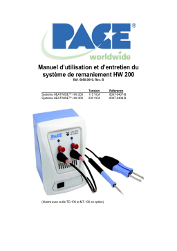 Pace HW 200 Manuel utilisateur