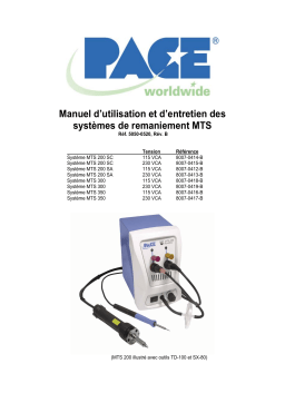 Pace MTS Rework System Manuel utilisateur