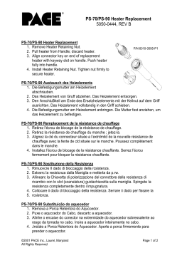Pace PS-70 & PS-90 Heater Manuel utilisateur