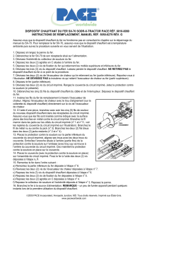 Pace SX-70 Heater Manuel utilisateur