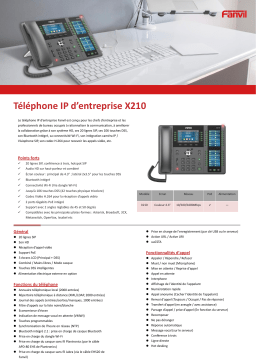 Fanvil X210 V1 Fiche technique