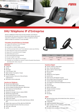 Fanvil X4U V1 Fiche technique