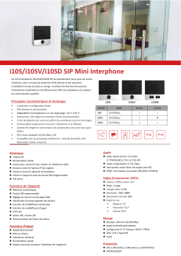 Fanvil i10S/i10SV/i10SD Fiche technique