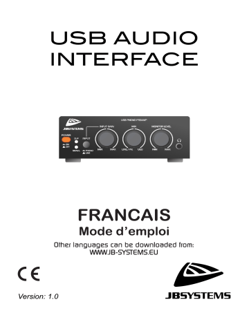 JB systems Usb Audio Interface Manuel utilisateur | Fixfr