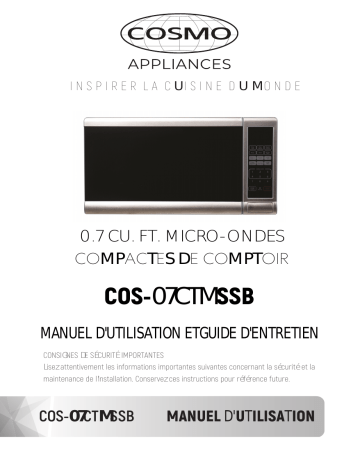 Cosmo COS-07CTMSSB Microwave Manuel utilisateur | Fixfr