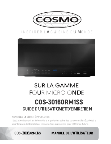 Cosmo COS-3016ORM1SS Microwave Manuel utilisateur | Fixfr