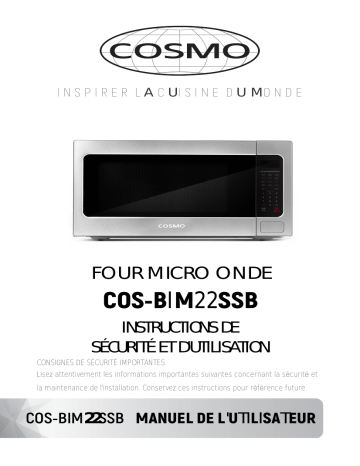 Cosmo COS-BIM22SSB Microwave Manuel utilisateur | Fixfr