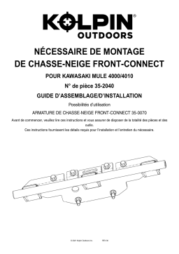 Kolpin 35-2040 Front-Connect - Kawasaki Mule 4000 / 4010 Manuel du propriétaire