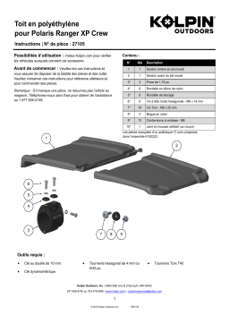 Kolpin 27105 Polaris Ranger Crew Poly Roof Manuel du propriétaire