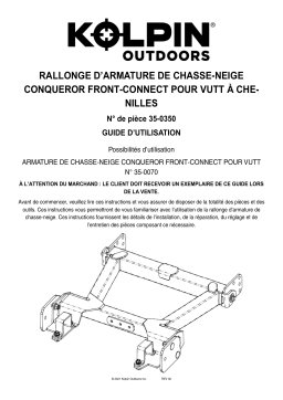 Kolpin 35-0350 Front-Connect Tracked Vehicle Plow Extension Manuel du propriétaire