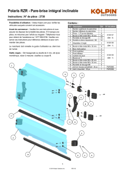 Kolpin 2738 UTV Windshield - Full-Tilt - Polaris RZR 900/XP900/1000/XP1000 Manuel du propriétaire