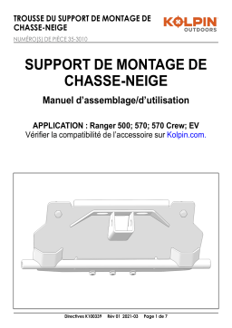 Kolpin 35-3010 Front-Connect - Polaris Ranger Mid-Size Manuel du propriétaire