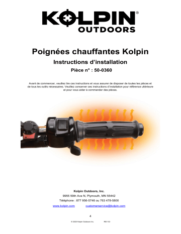 Kolpin 50-0360 ATV Heated Grips Manuel du propriétaire | Fixfr