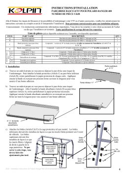 Kolpin 2630 UTV Windshield - Full-Tilt - Polaris Ranger Mid-Size/400/500/570 Manuel du propriétaire