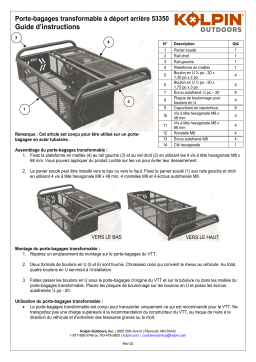 Kolpin 53350 ATV Rear Convertible Drop Basket Rack Manuel du propriétaire