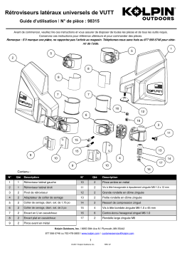 Kolpin 98315 UTV Side Mirror Manuel du propriétaire