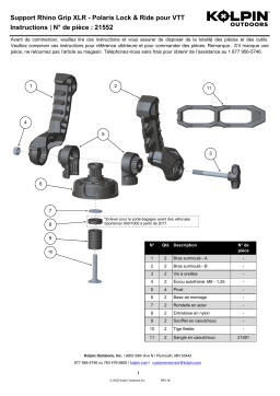 Kolpin 21552 Rhino Grip® XLr - Polaris Lock & Ride® Sportsman and RZR Manuel du propriétaire