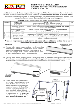 Kolpin 2903 UTV Windshield - Full-Tilt - John Deere® XUV550/RSX850i Manuel du propriétaire