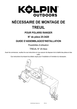 Kolpin 25-3420 Winch Mount Kit - Ranger Mid-Size Manuel du propriétaire