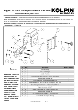 Kolpin 20048 Off-road Vehicle Chainsaw Mount - UTV/Trailer Manuel du propriétaire