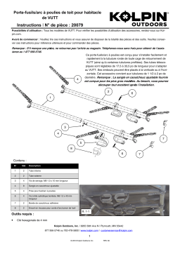 Kolpin 20079 UTV Overhead In-Cab Gun & Bow Rack Manuel du propriétaire