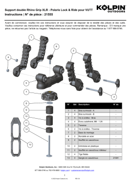 Kolpin 21555 Rhino Grip® XLr Double - Polaris Lock & Ride® UTV Compatible Manuel du propriétaire