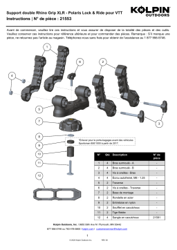 Kolpin 21553 Rhino Grip® XLr Double - Polaris Lock & Ride® Sportsman and RZR Manuel du propriétaire