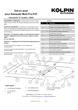 Kolpin 29300 Kawasaki® Mule™ Pro FXT/DXT Steel Roof Manuel du propriétaire