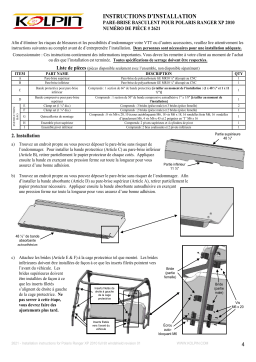 Kolpin 2621 UTV Windshield - Full-Tilt - Polaris Ranger 570/800 Manuel du propriétaire