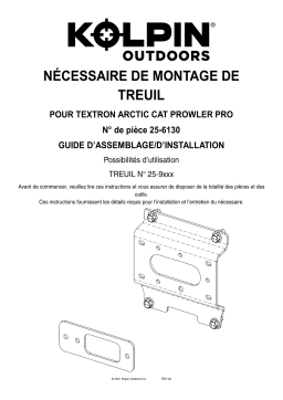 Kolpin 25-6130 Winch Mount Kit - Arctic Cat / Textron Prowler Pro Manuel du propriétaire
