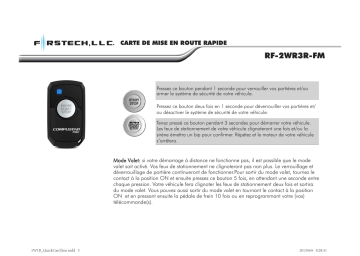 CompuSTAR RF-2WR3-SS / 2WR3R-FM Manuel utilisateur | Fixfr