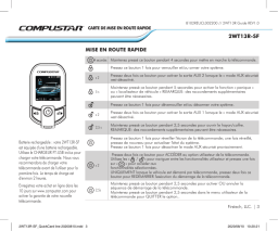 CompuSTAR RFX-P2WT13-SF / 2WT13R-SF Manuel utilisateur