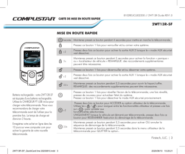 CompuSTAR RFX-P2WT13-SF / 2WT13R-SF Manuel utilisateur | Fixfr