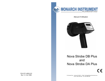 MONARCH INSTRUMENT Nova Strobe DA+, DB+ Manuel du propriétaire | Fixfr
