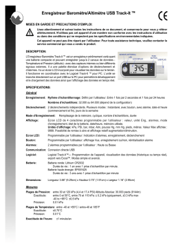 MONARCH INSTRUMENT Track-It™ Barometric/Temperature Data Logger Manuel utilisateur