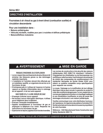 Intertherm MG1E Guide d'installation | Fixfr